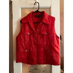 Five Star By Roper Red Quilted Vest